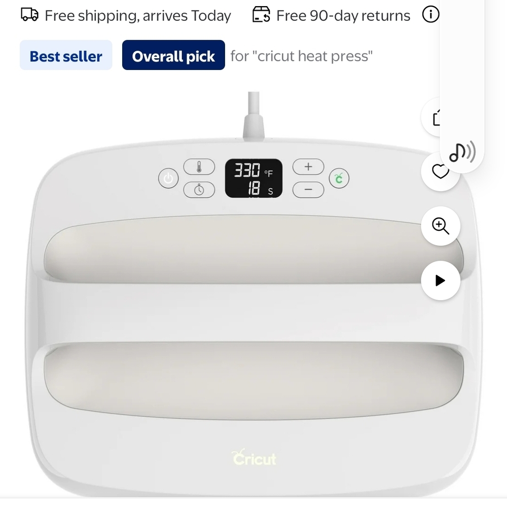 Cricut Heat Press Machine in White